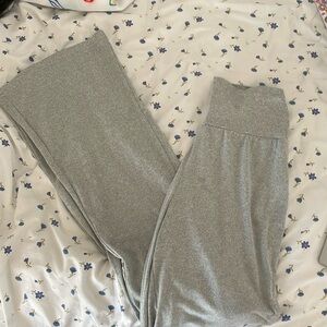 Grey flare leggings